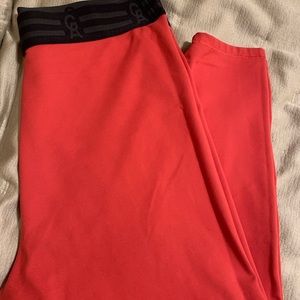 Good American leggings coral color